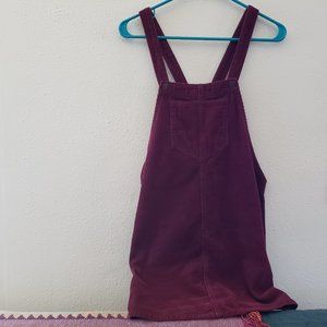 Burgundy Corduroy Skirt Overalls/Jumper - Size XS
